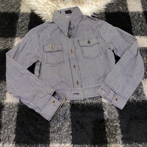 Vintage striped French military jacket XS